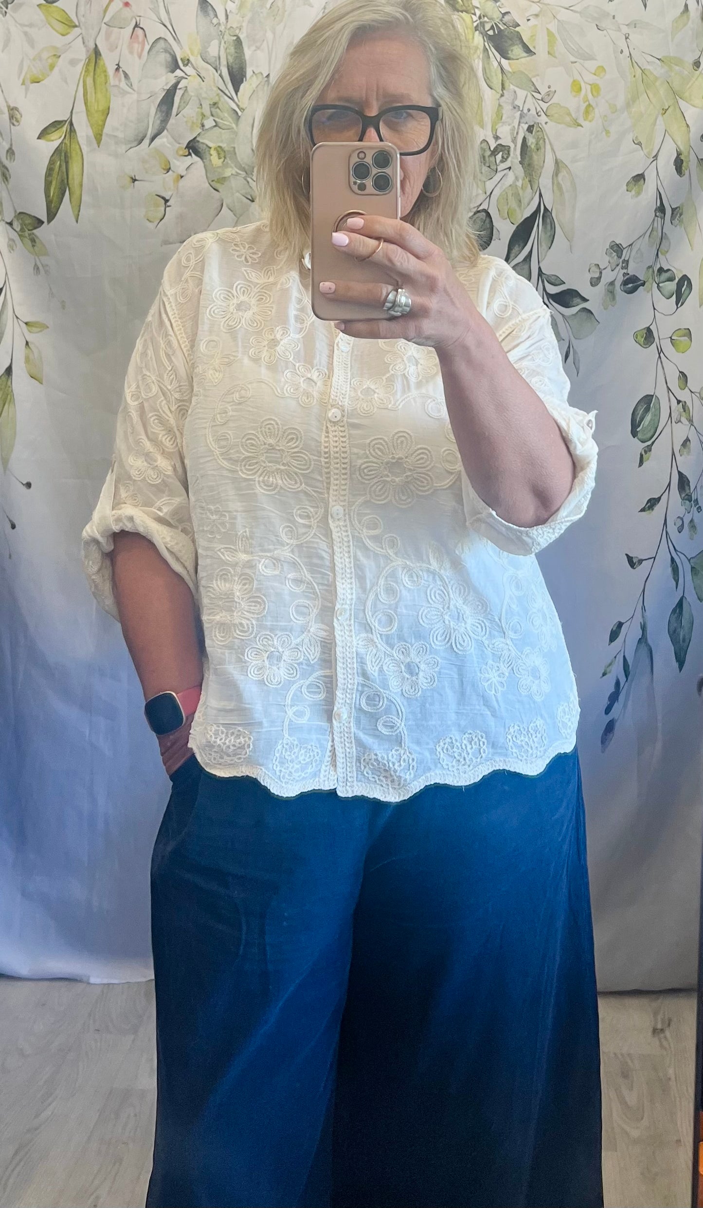 Cotton Embroidered Shirt