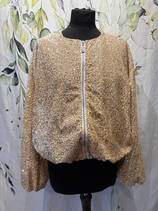Sequin Bomber Jacket
