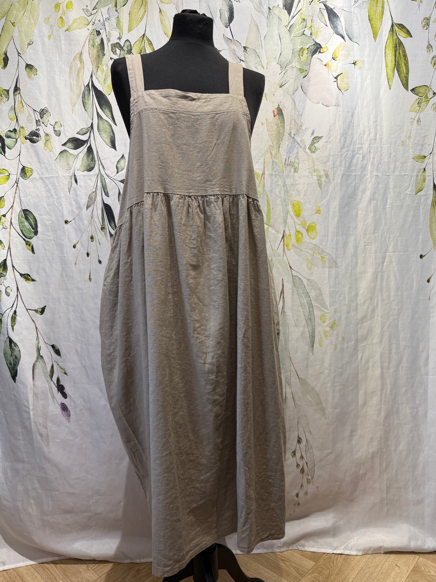Linen Pinafore Dress
