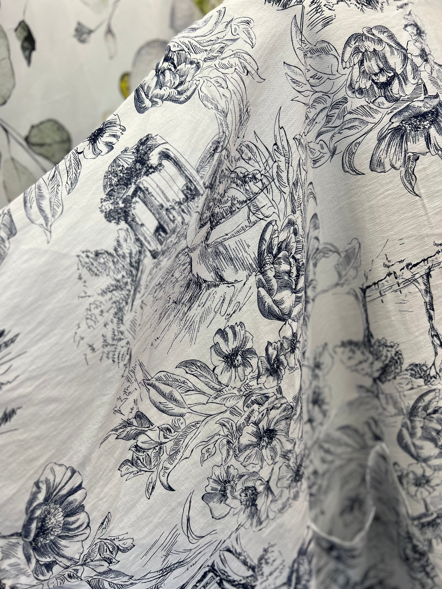 Lotus Print Oversized Top