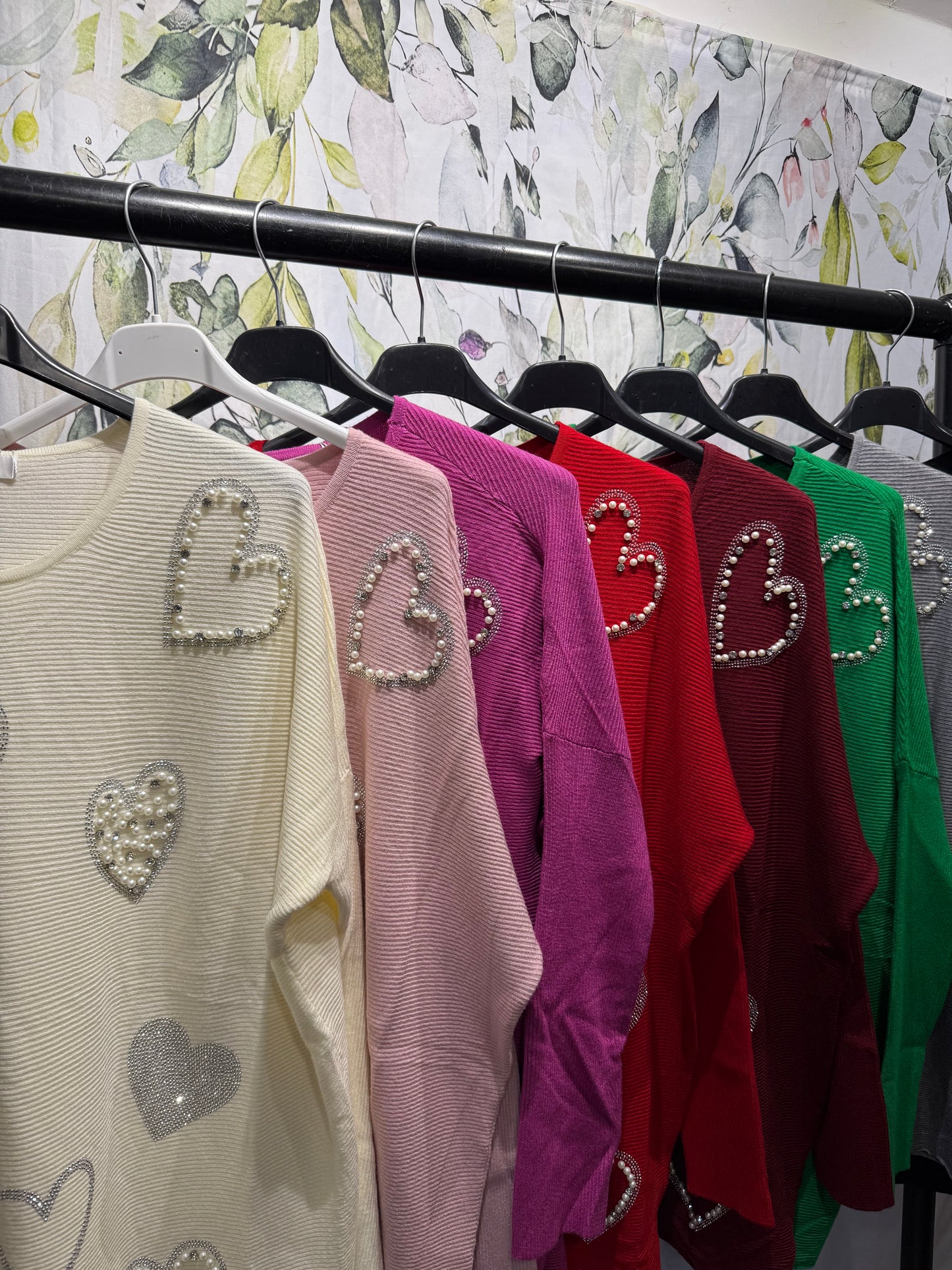 Heart Embellished Knit