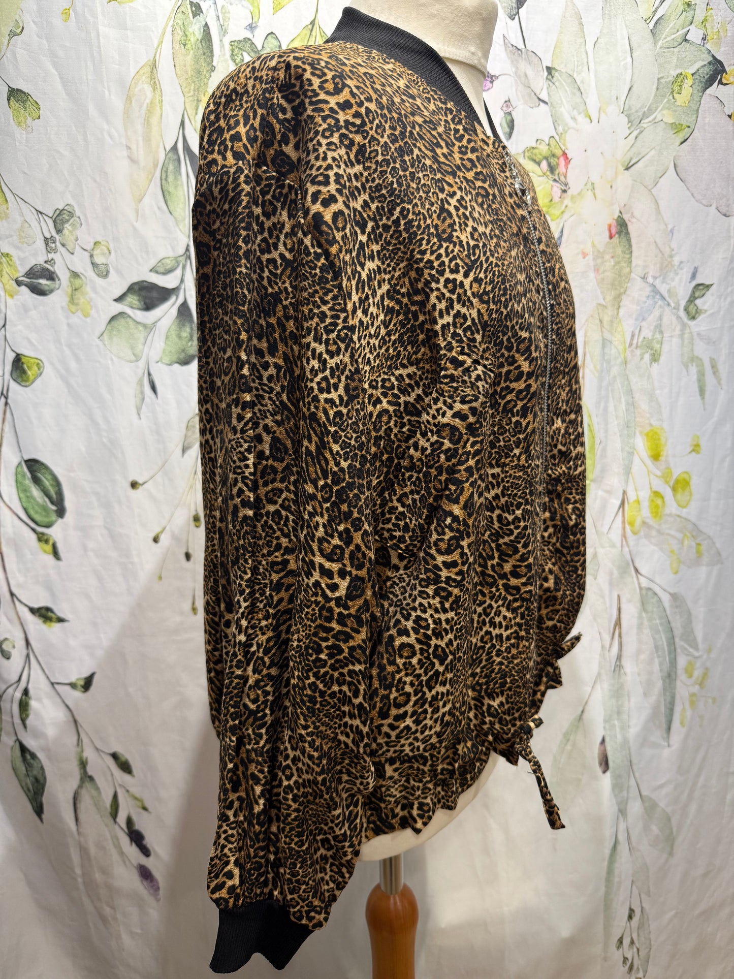 Animal Print Bomber Jacket