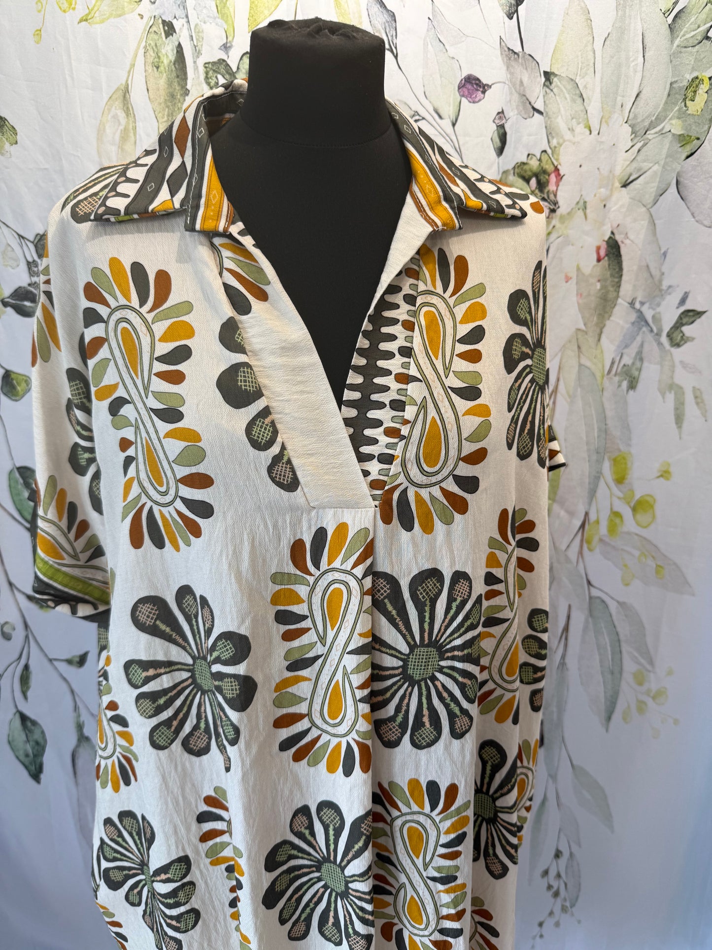 Floral Border Dress