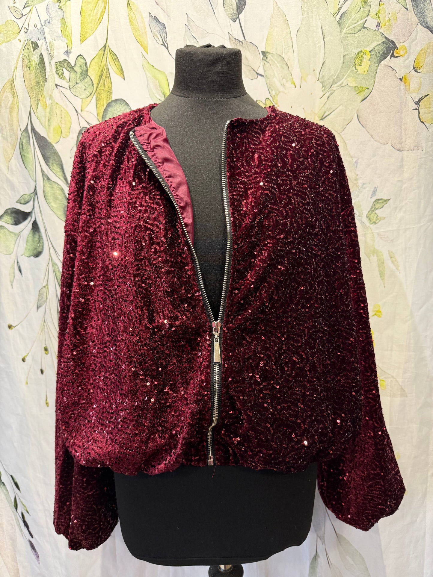 Sequin Bomber Jacket