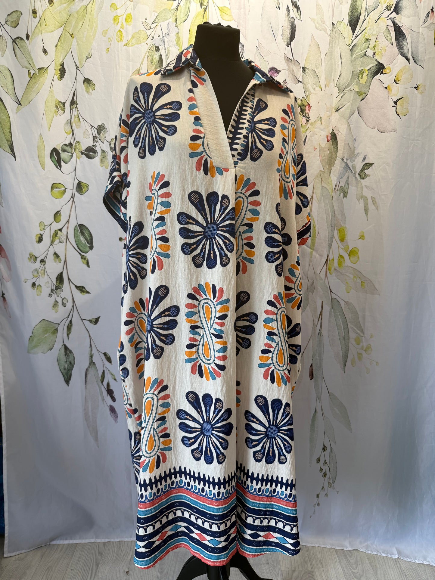 Floral Border Dress