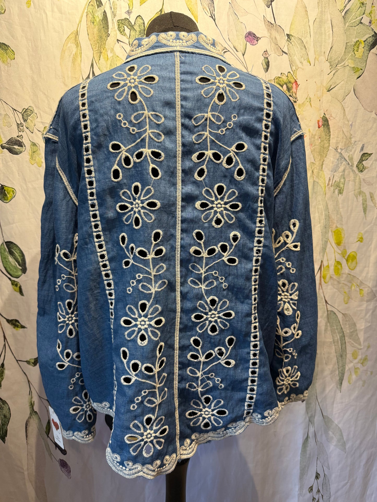 Embroidered Shirt Jacket
