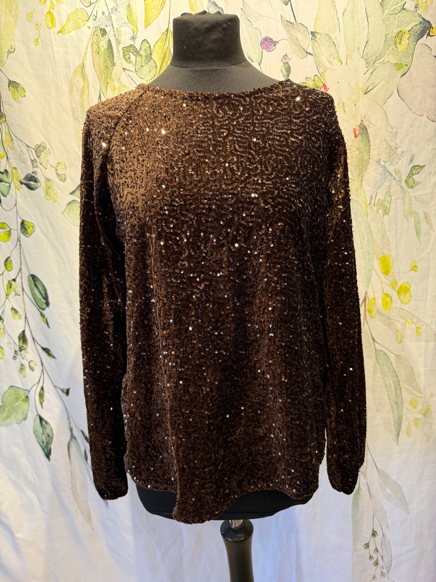 Sequin Top with Bow