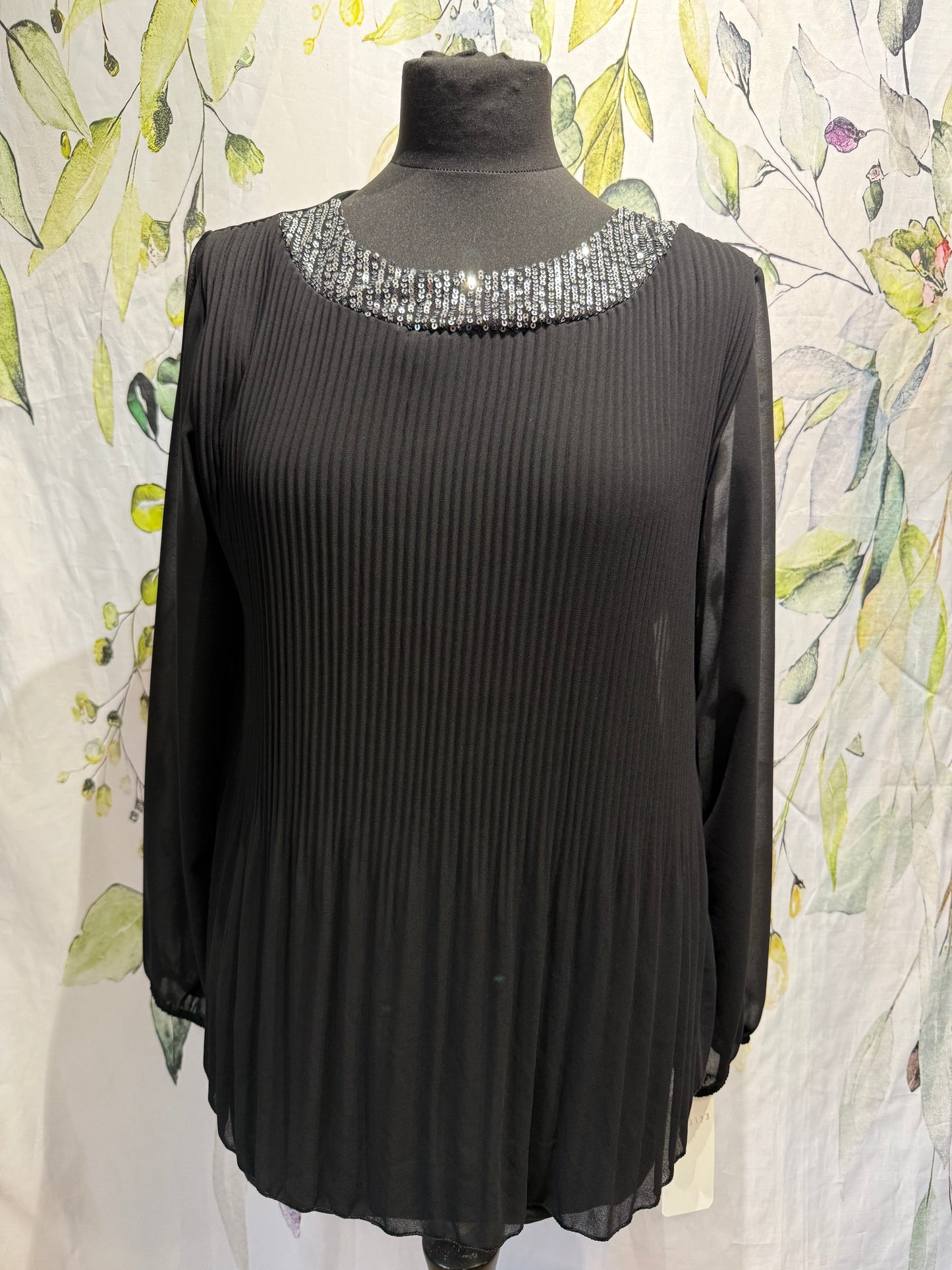 Pleated Sequin Top