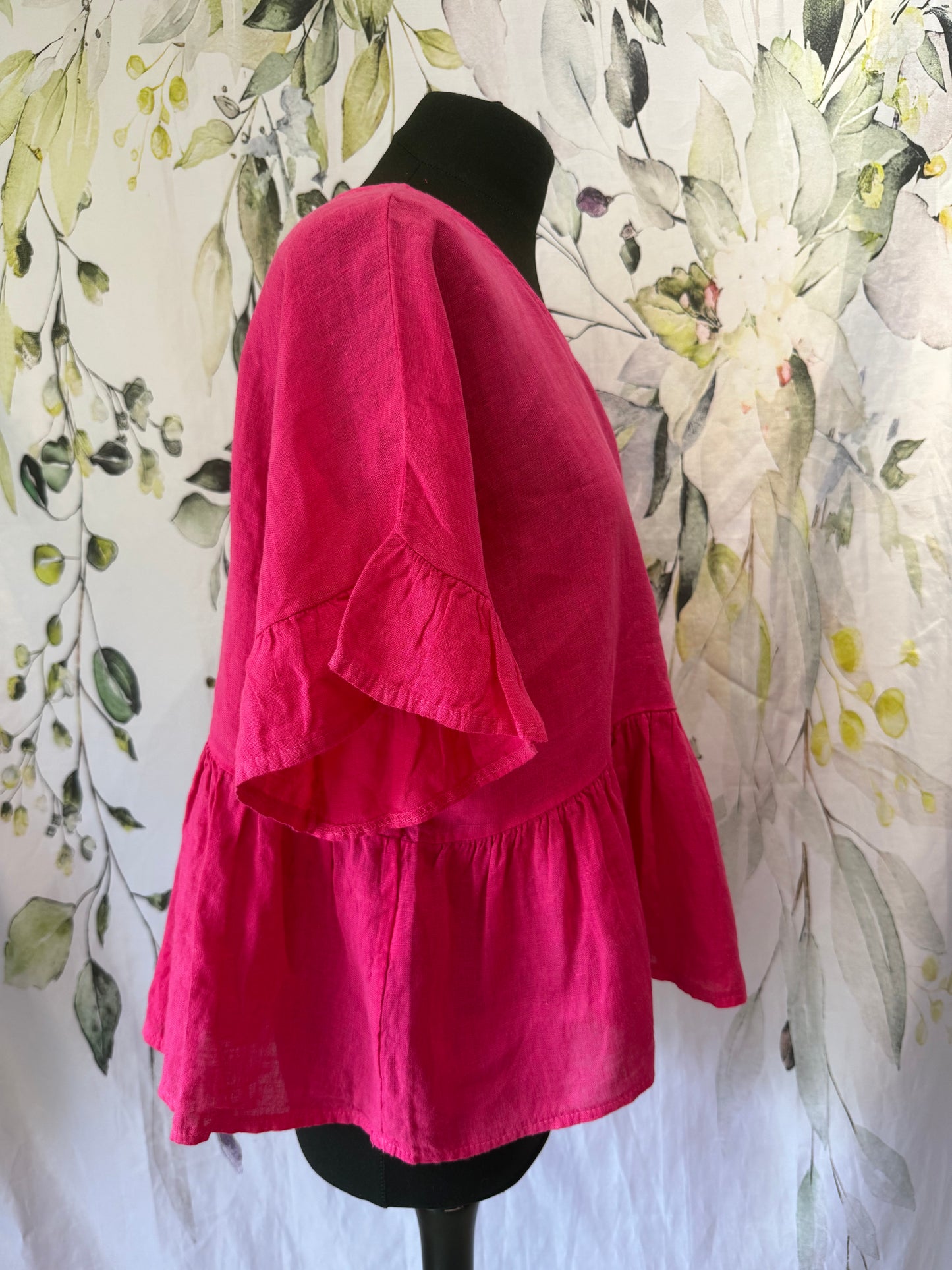 Linen Frill Top