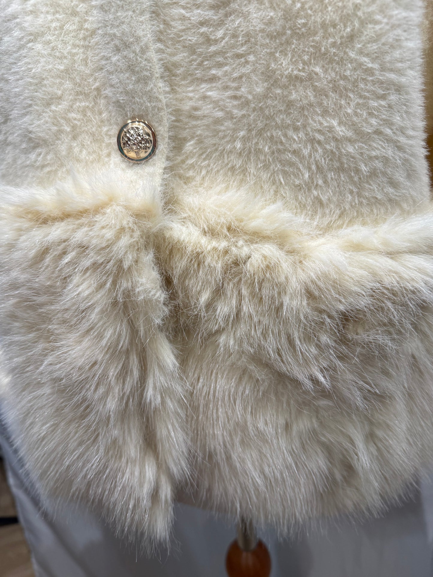 Faux Fur Trimmed Cardi