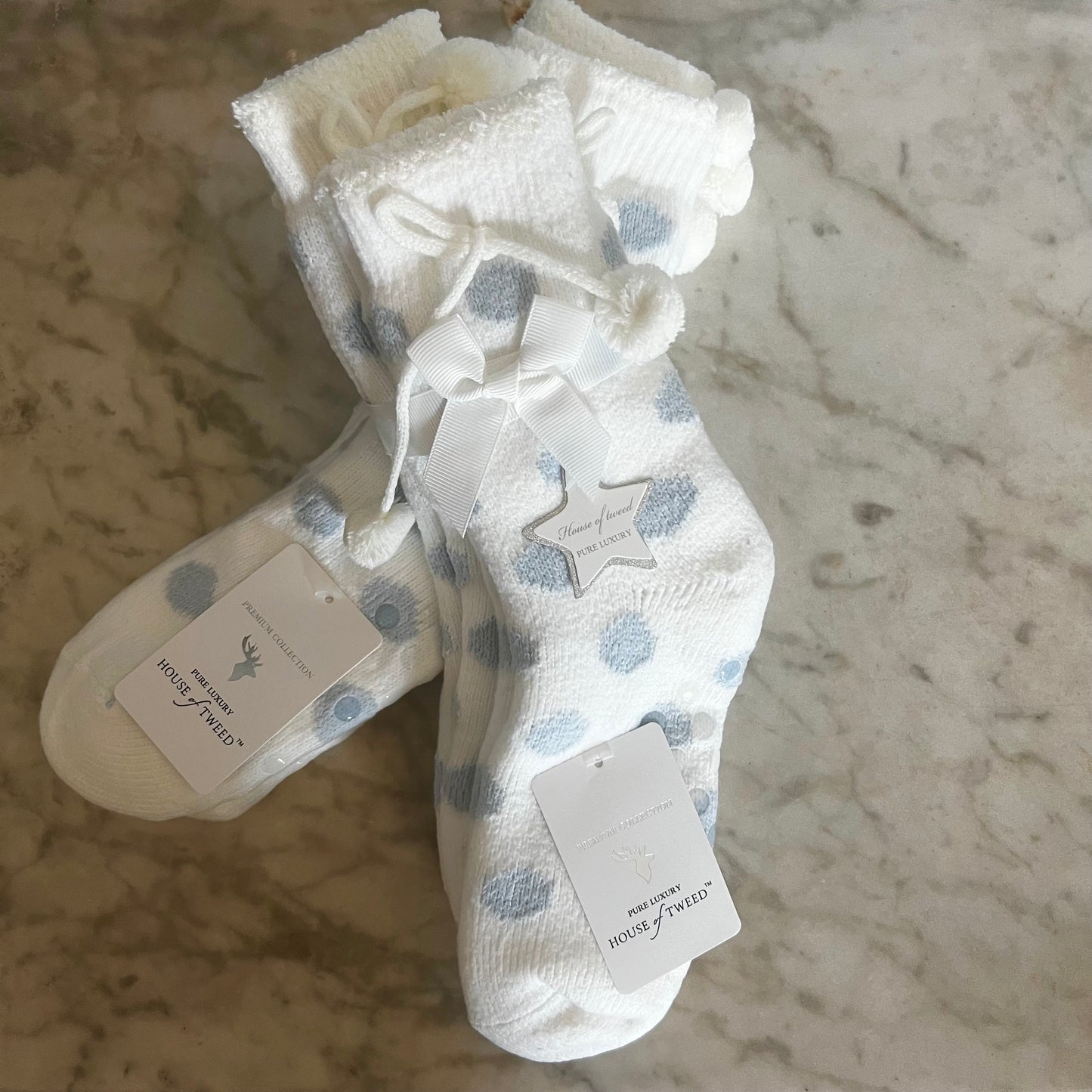 House of Tweed Slipper Socks - 2 pack