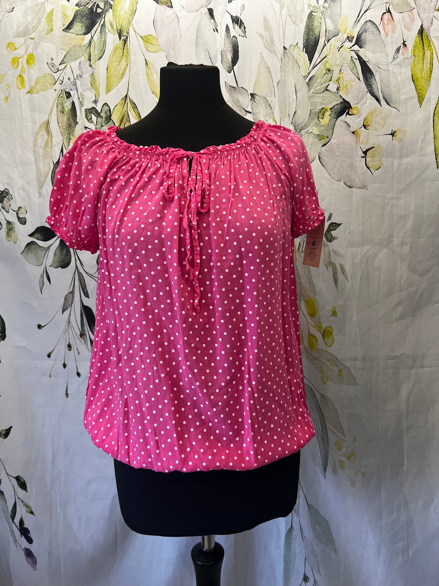Spotty Bardot Top