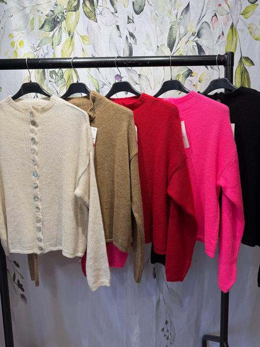 Round Neck Cardi