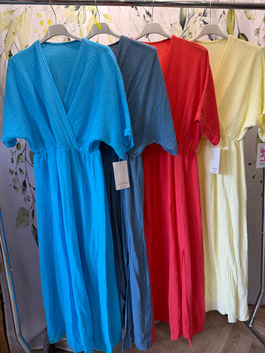 Wrap Front Cotton Dress