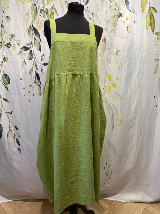 Linen Pinafore Dress