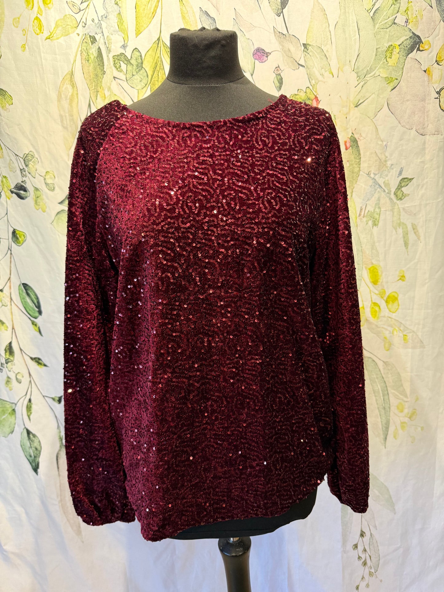 Sequin Top with Bow