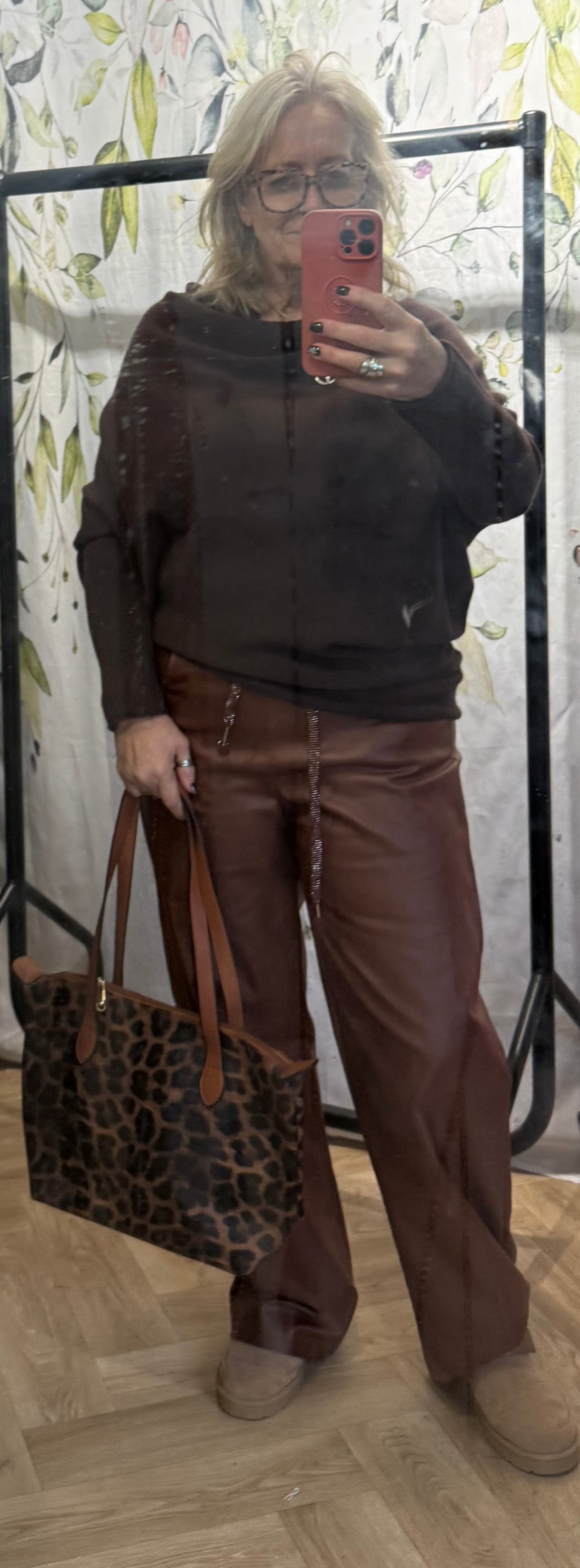 Faux Leather Trousers