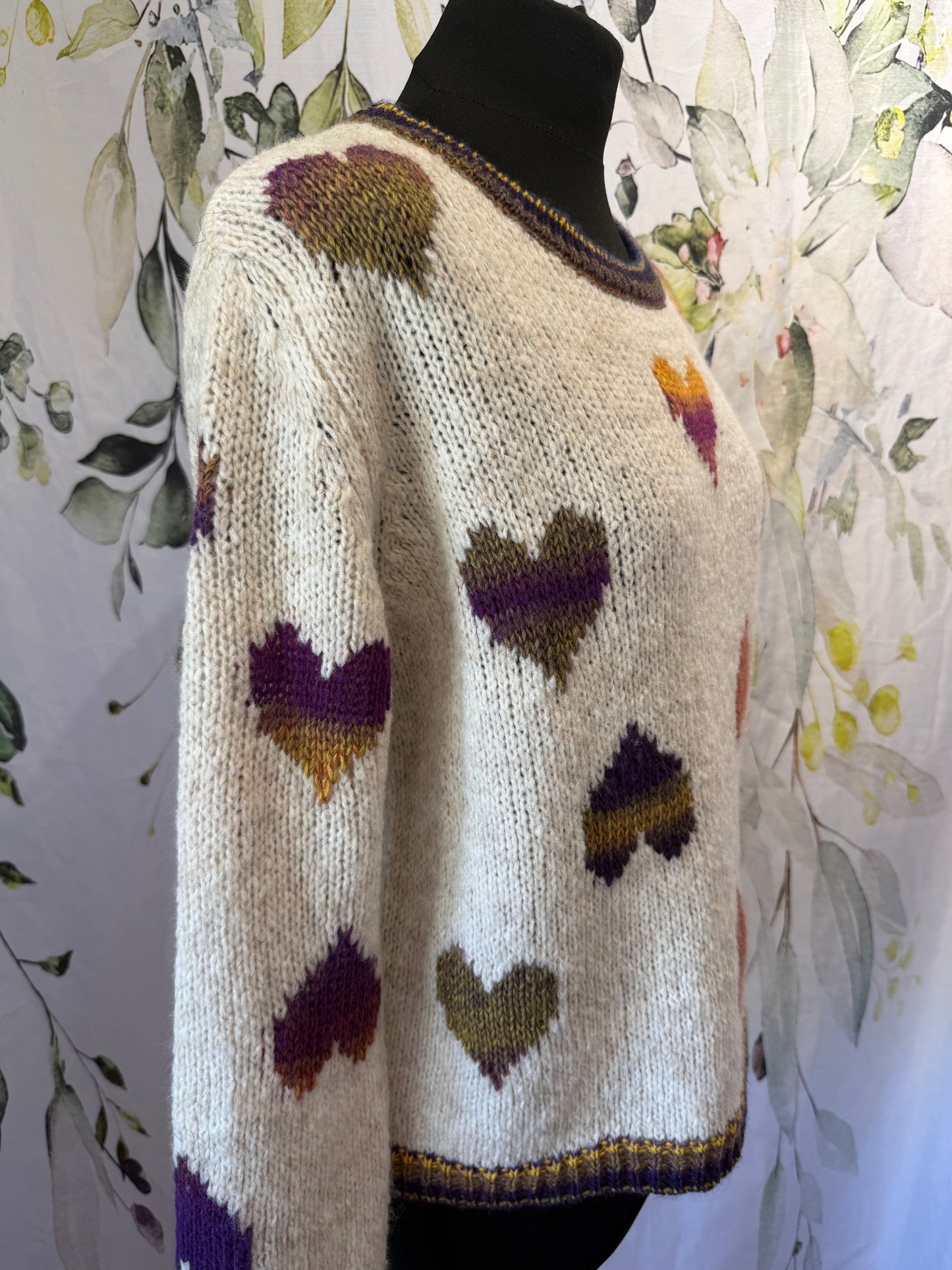 Contrast Heart Knit