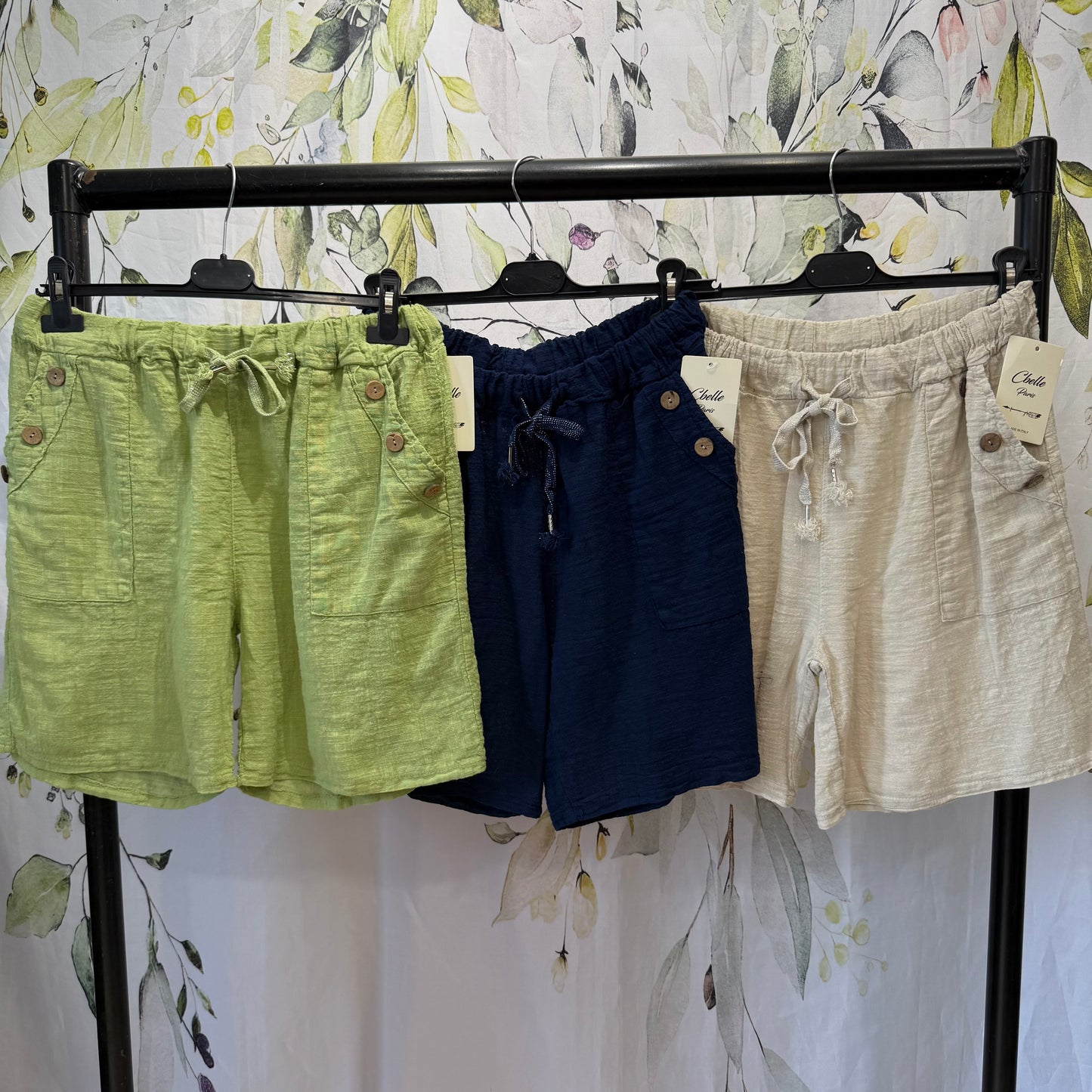 Button Detail Shorts