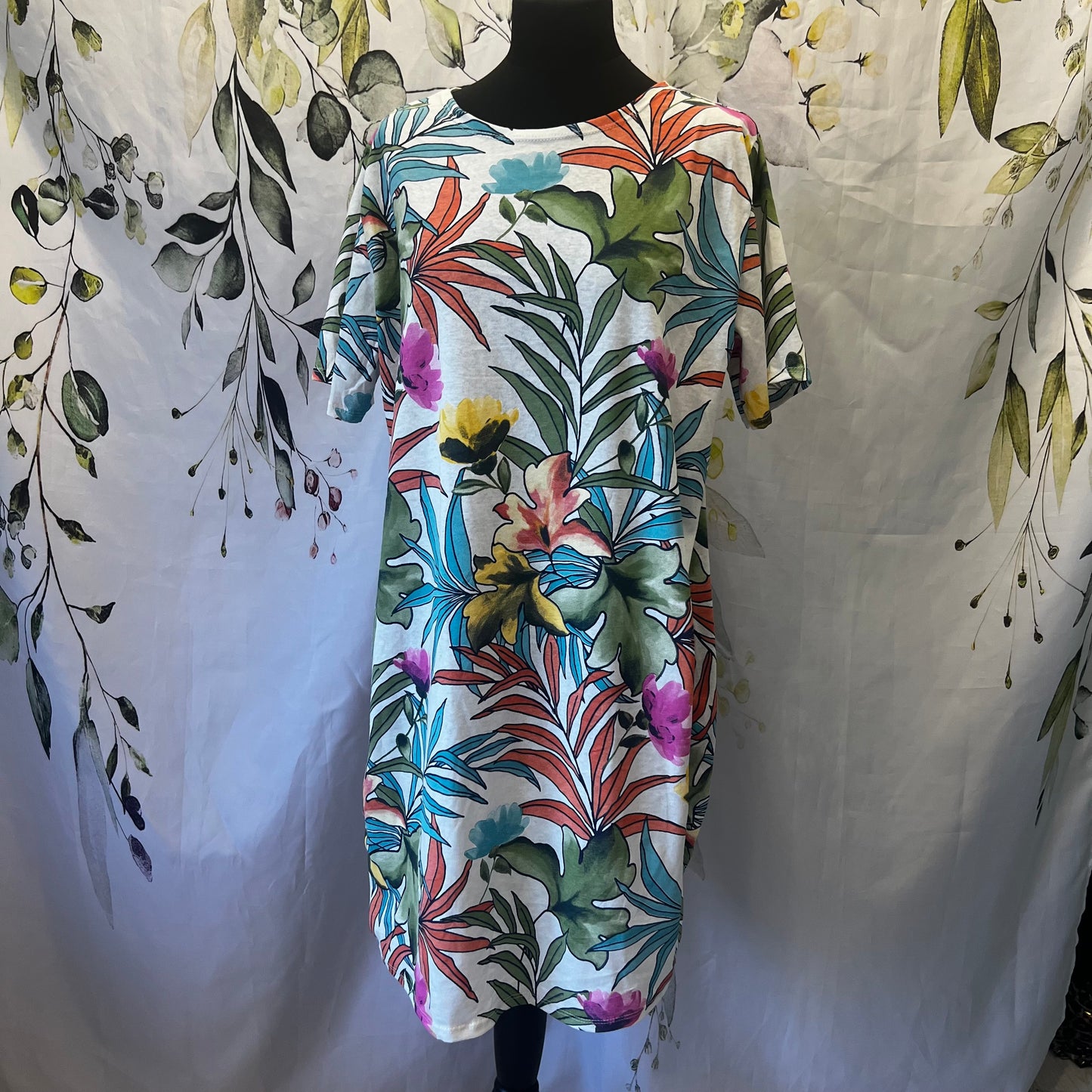 Tropical T Shirt Dress