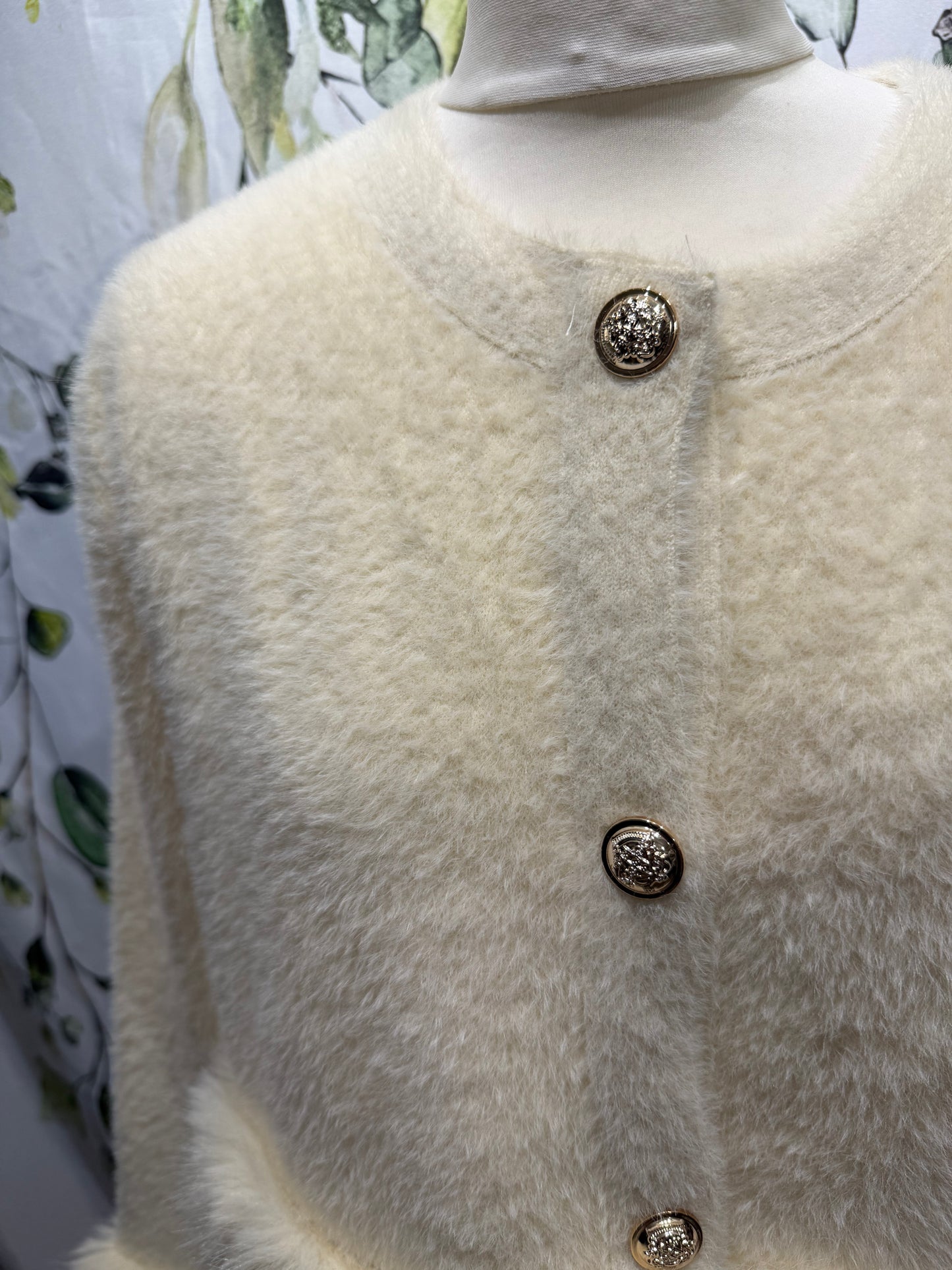 Faux Fur Trimmed Cardi
