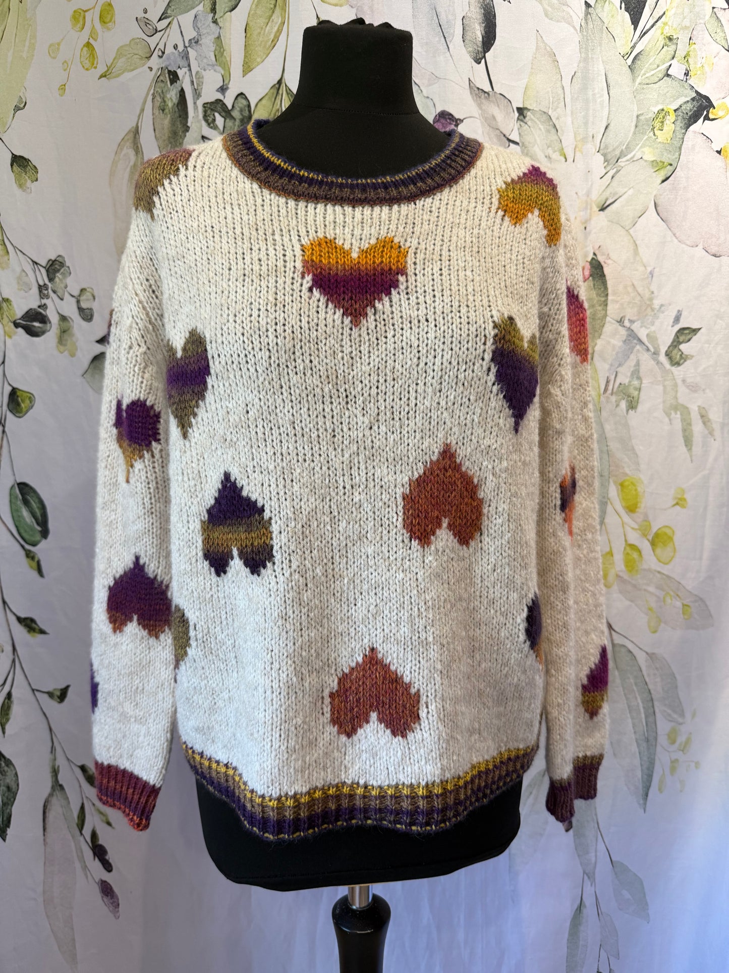 Contrast Heart Knit