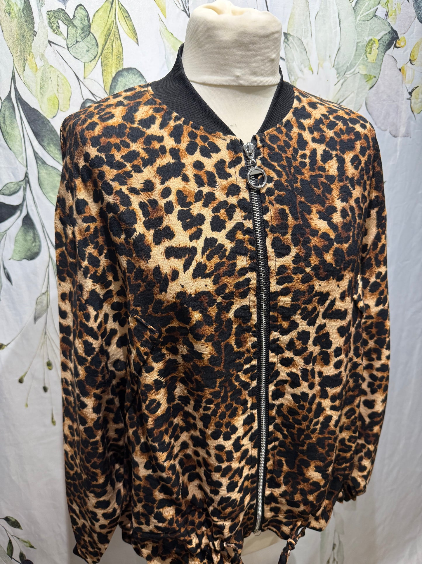Animal Print Bomber Jacket