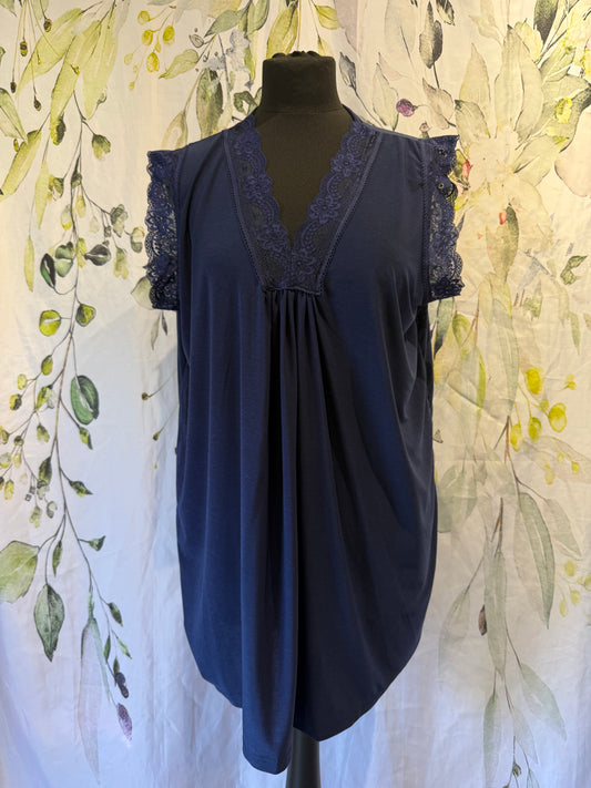 Lace Trimmed T-shirt