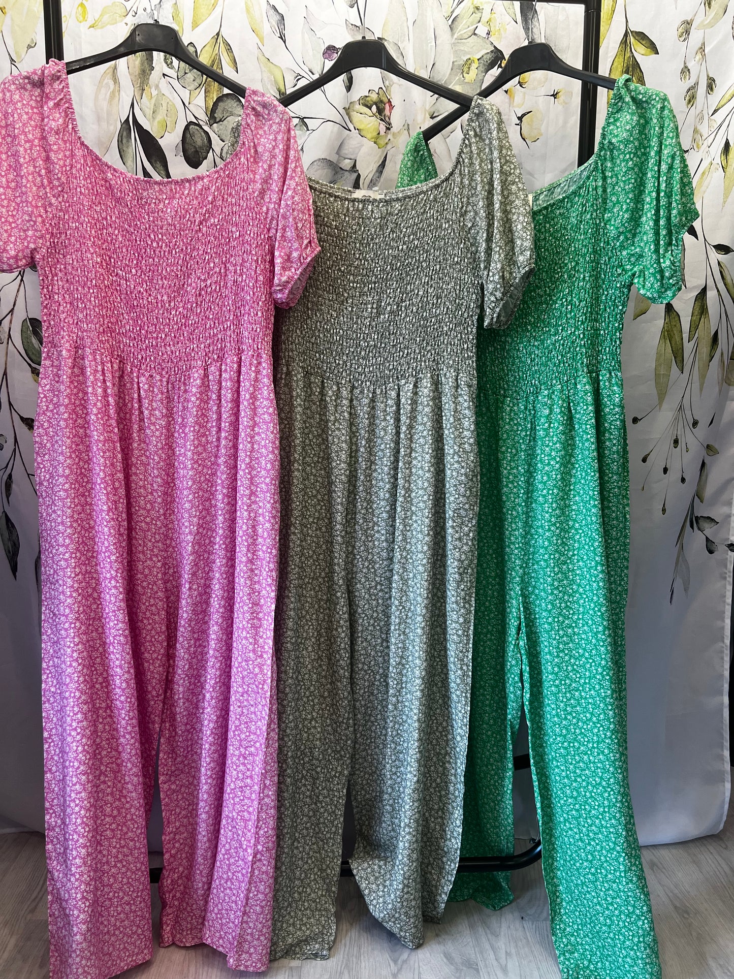 Ditsy Print Jumpsuit