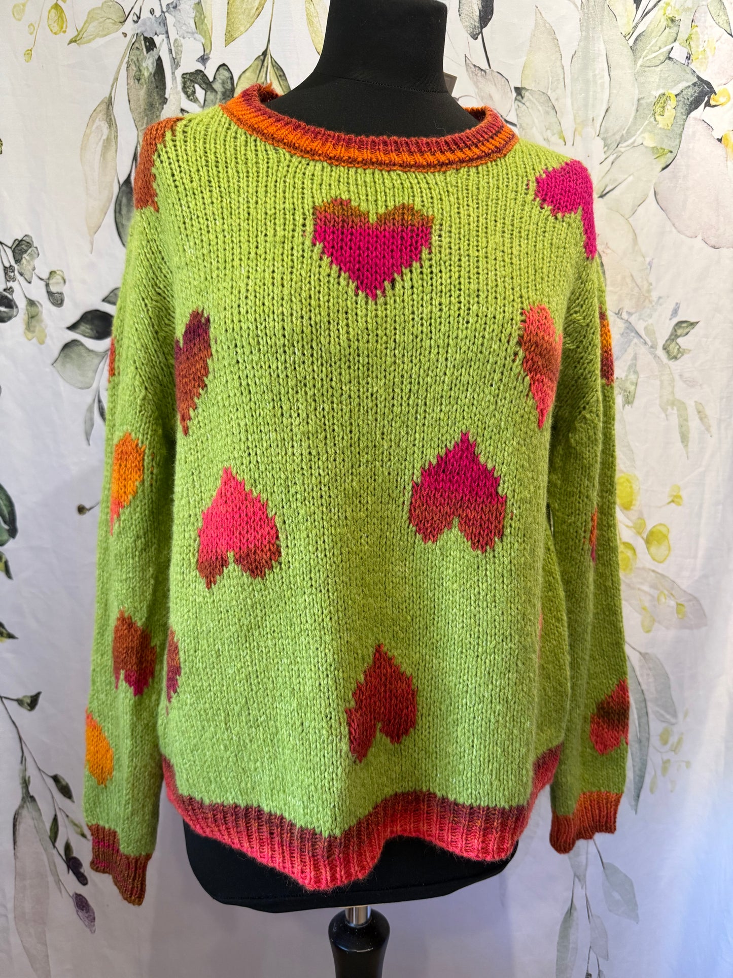 Contrast Heart Knit