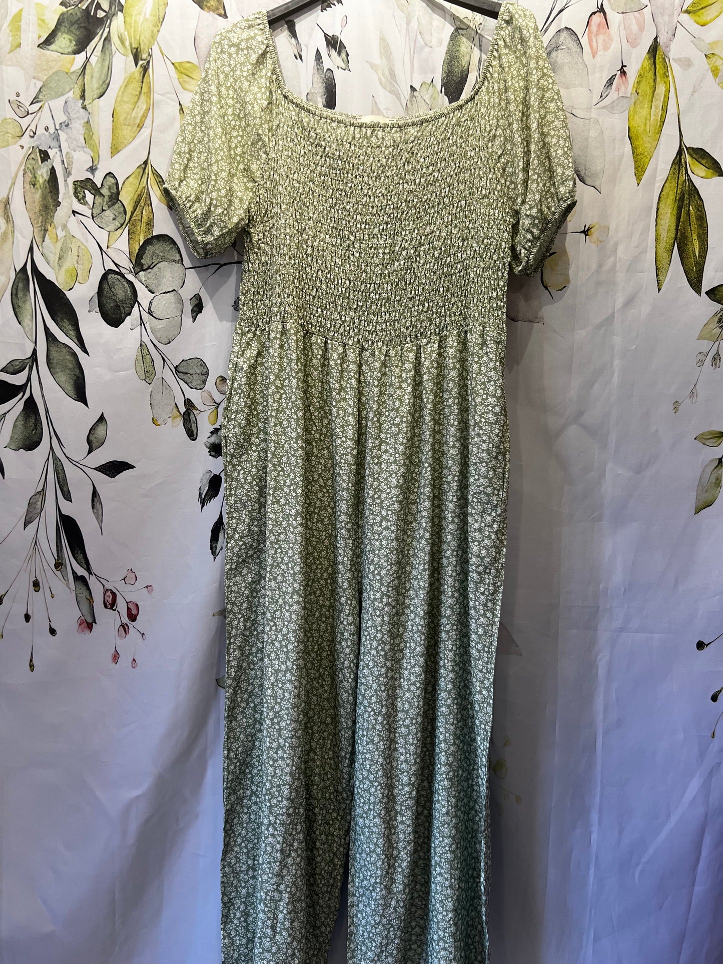 Ditsy Print Jumpsuit