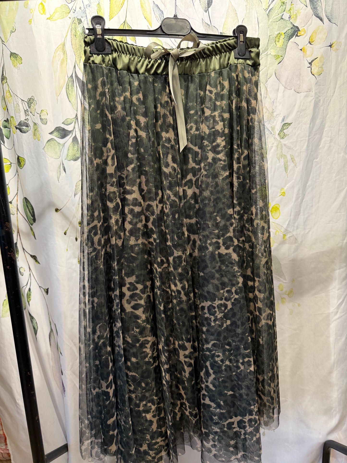 Animal Print Tulle Skirt