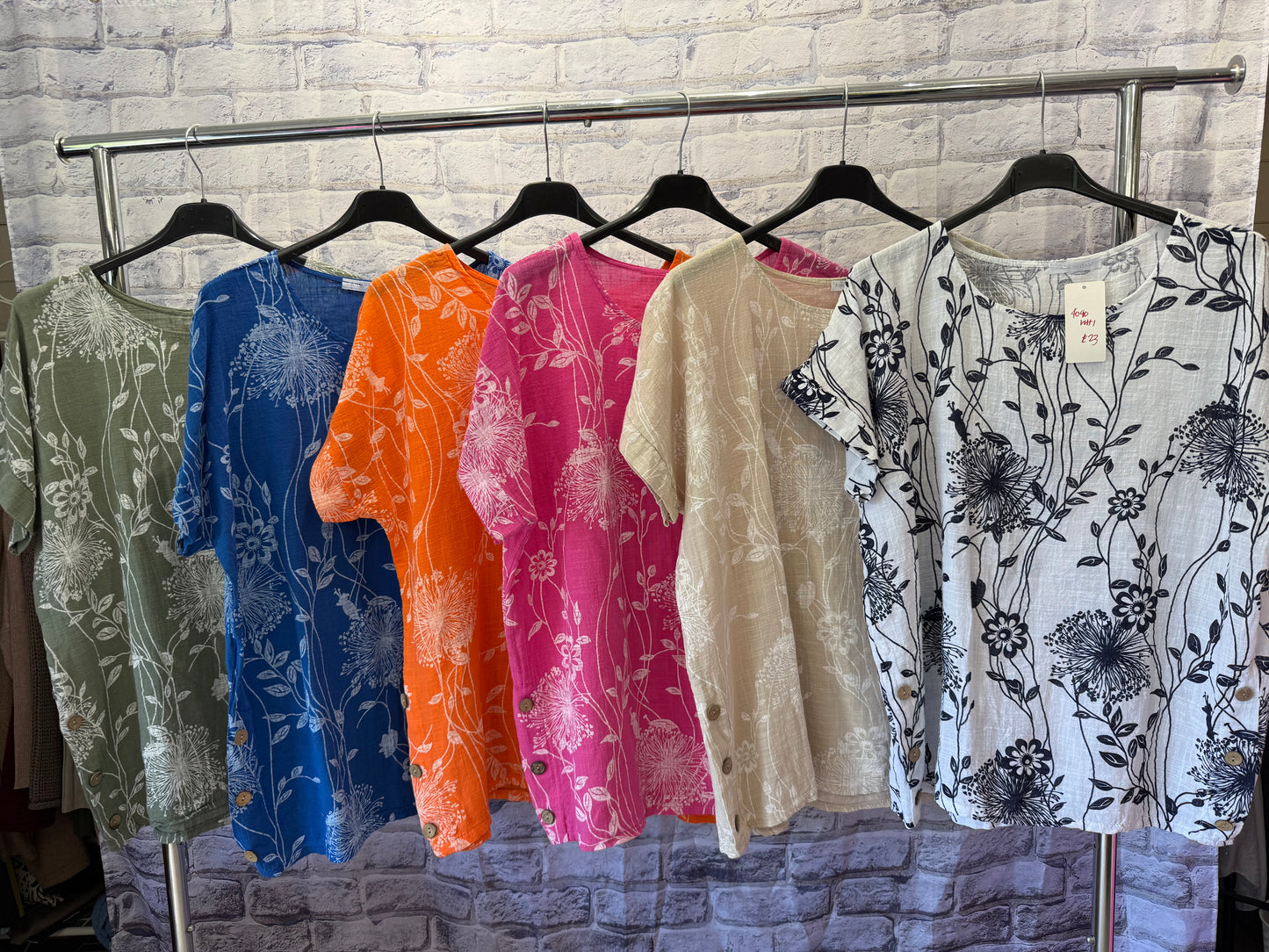 Button Side Cotton Top