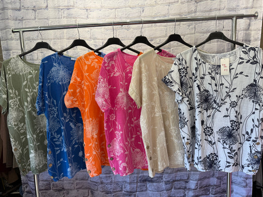 Button Side Cotton Top
