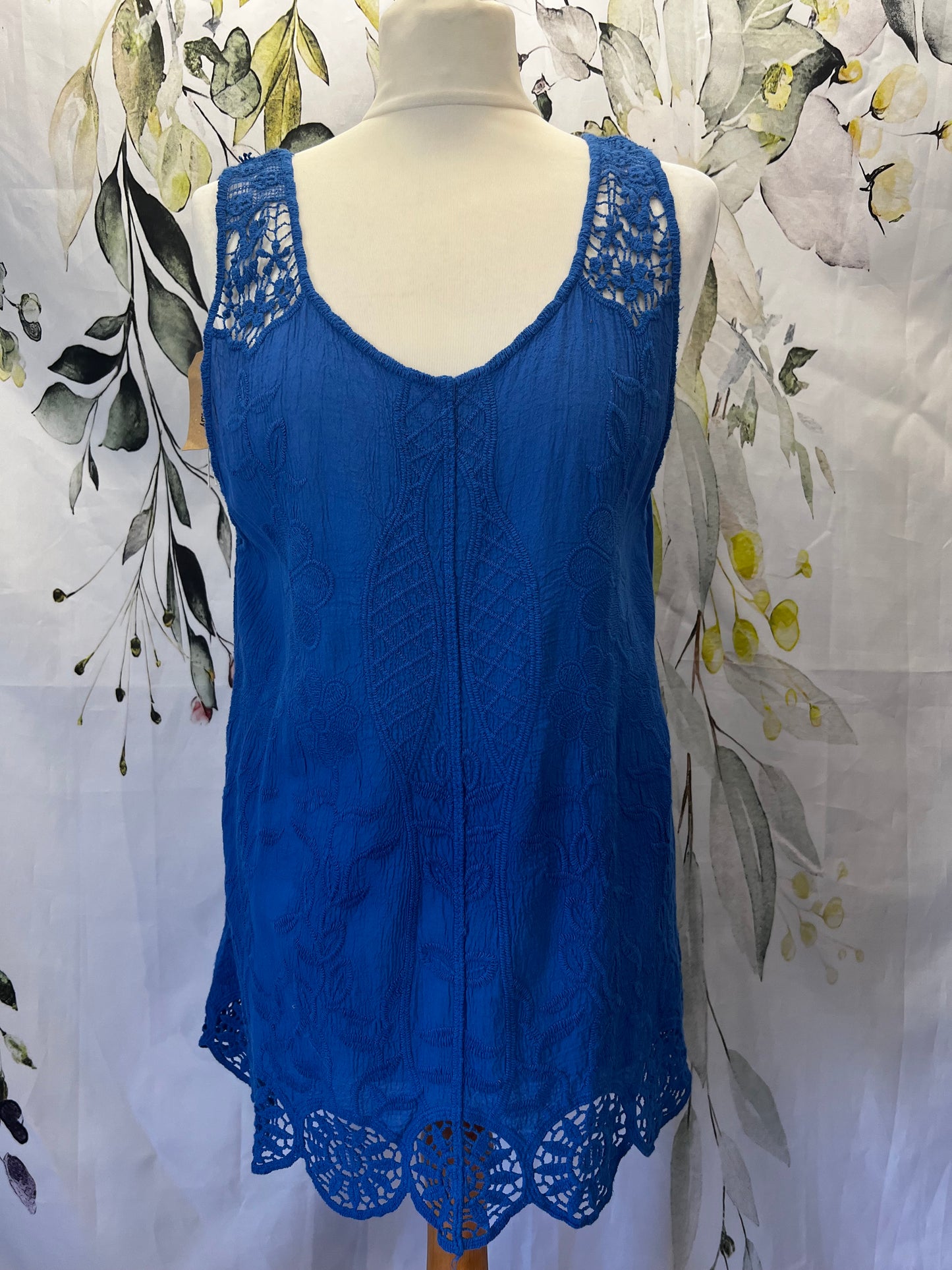 Embroidered Vest Top