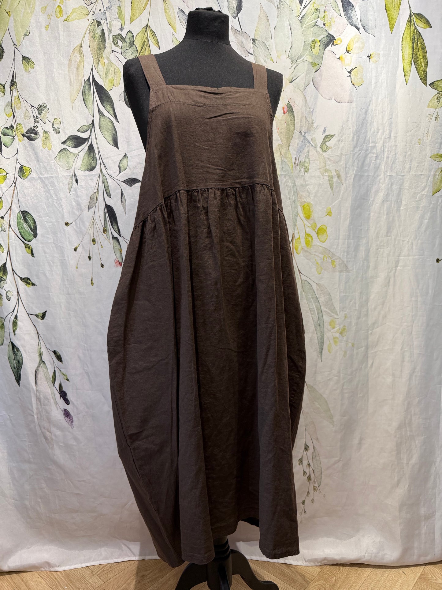 Linen Pinafore Dress
