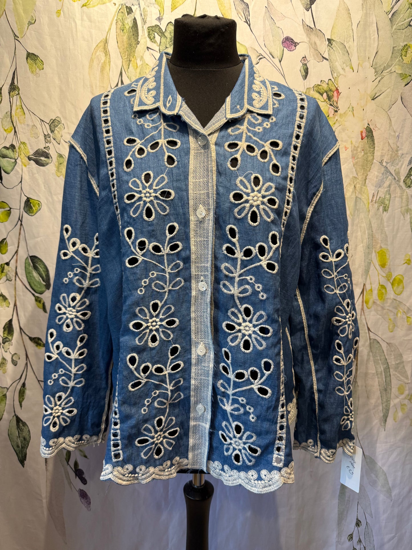 Embroidered Shirt Jacket
