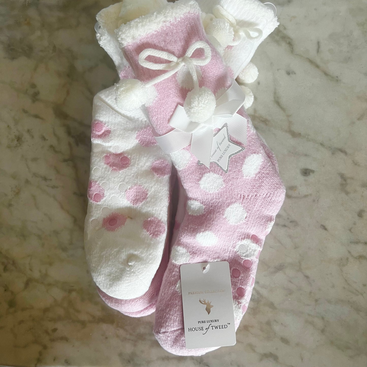 House of Tweed Slipper Socks - 2 pack