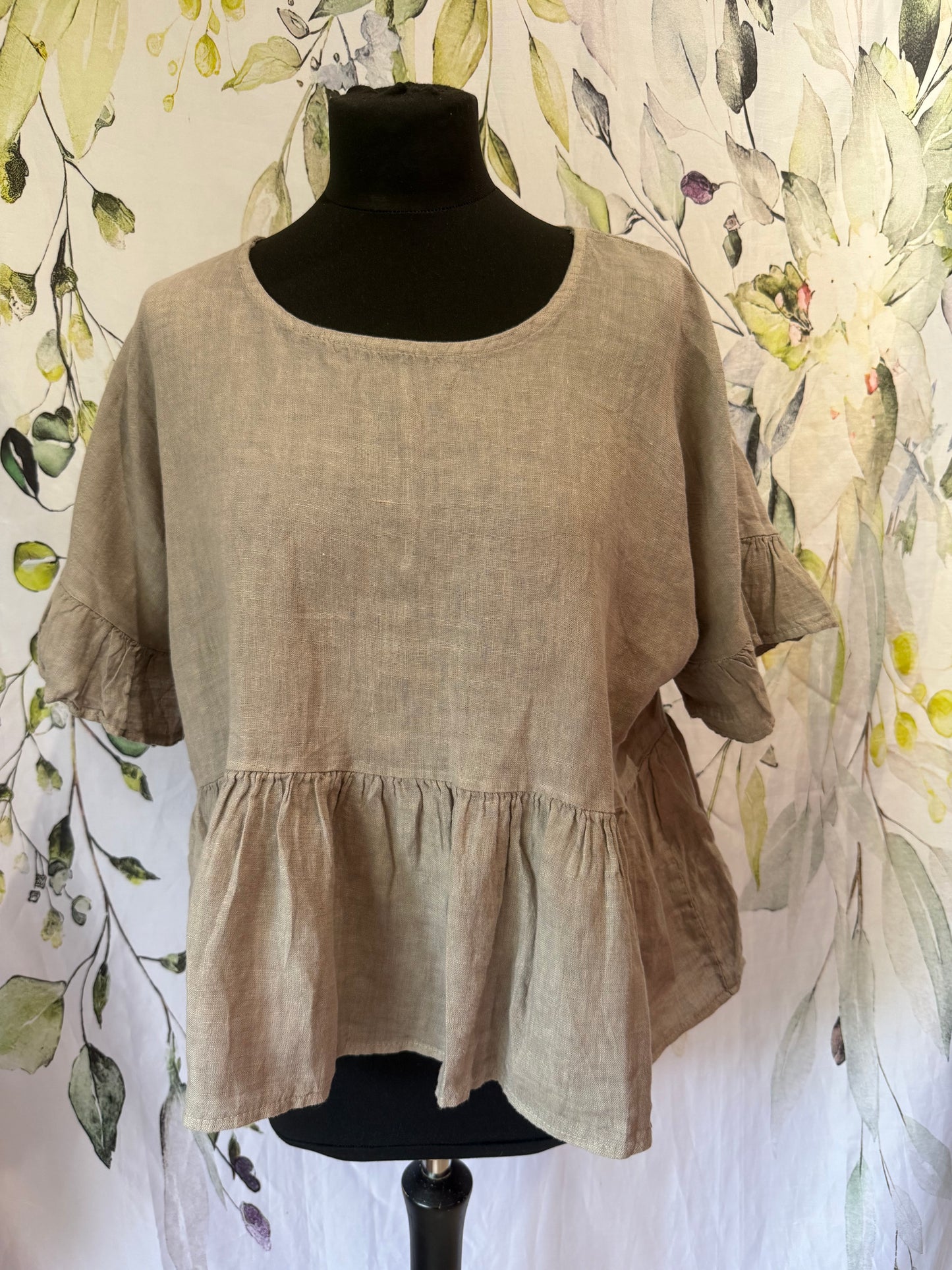 Linen Frill Top