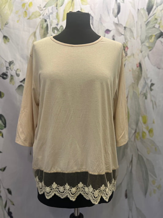 Lace Trim T Shirt