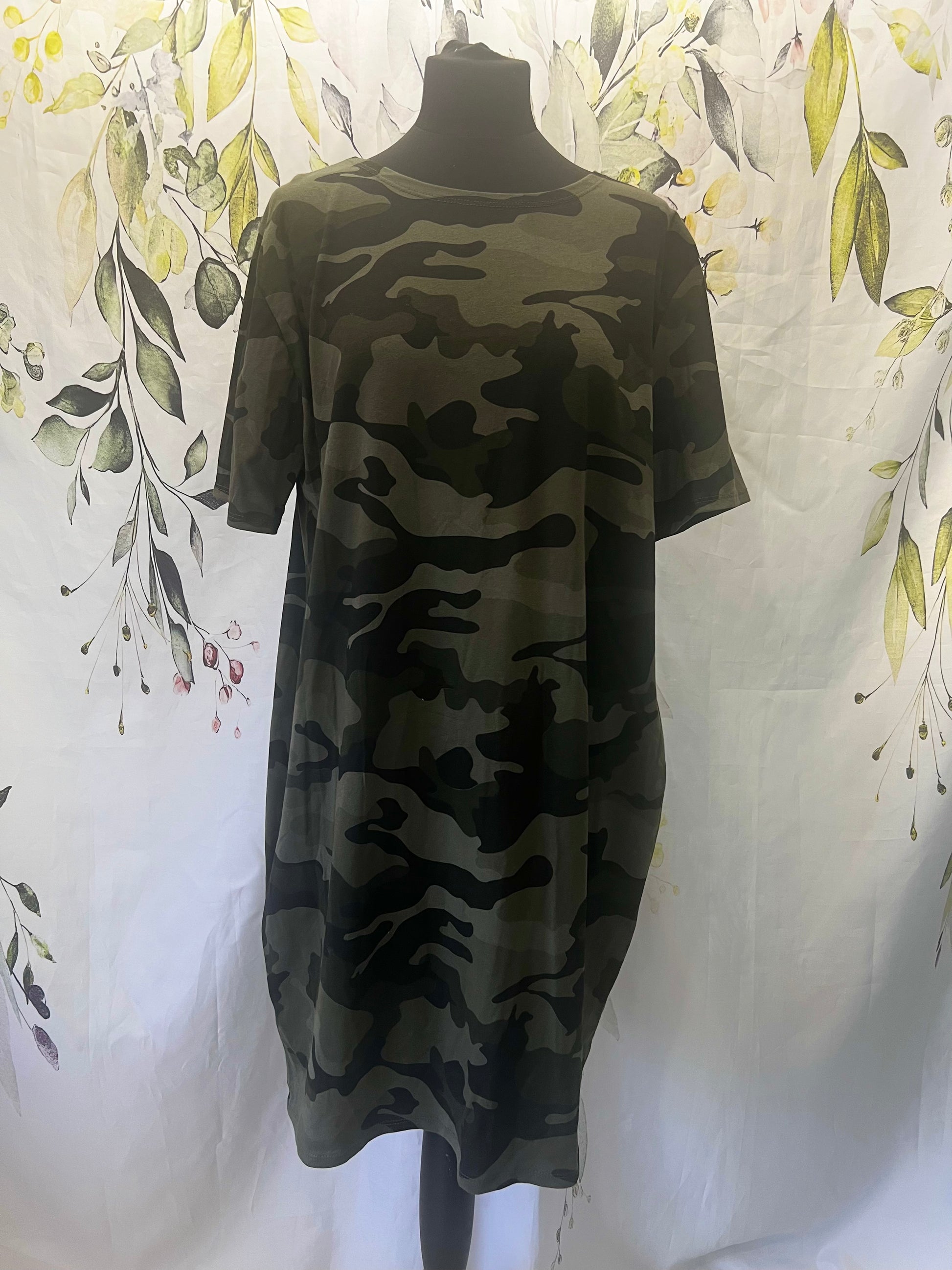 Camo T Shirt Dress The Funky Hen Secret Boutique