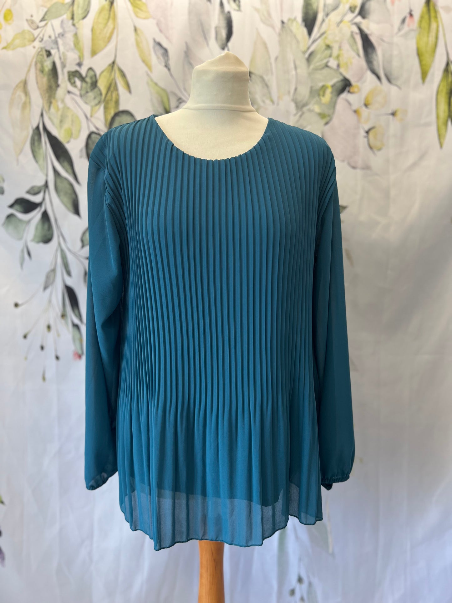 Sheer Pleated Blouse