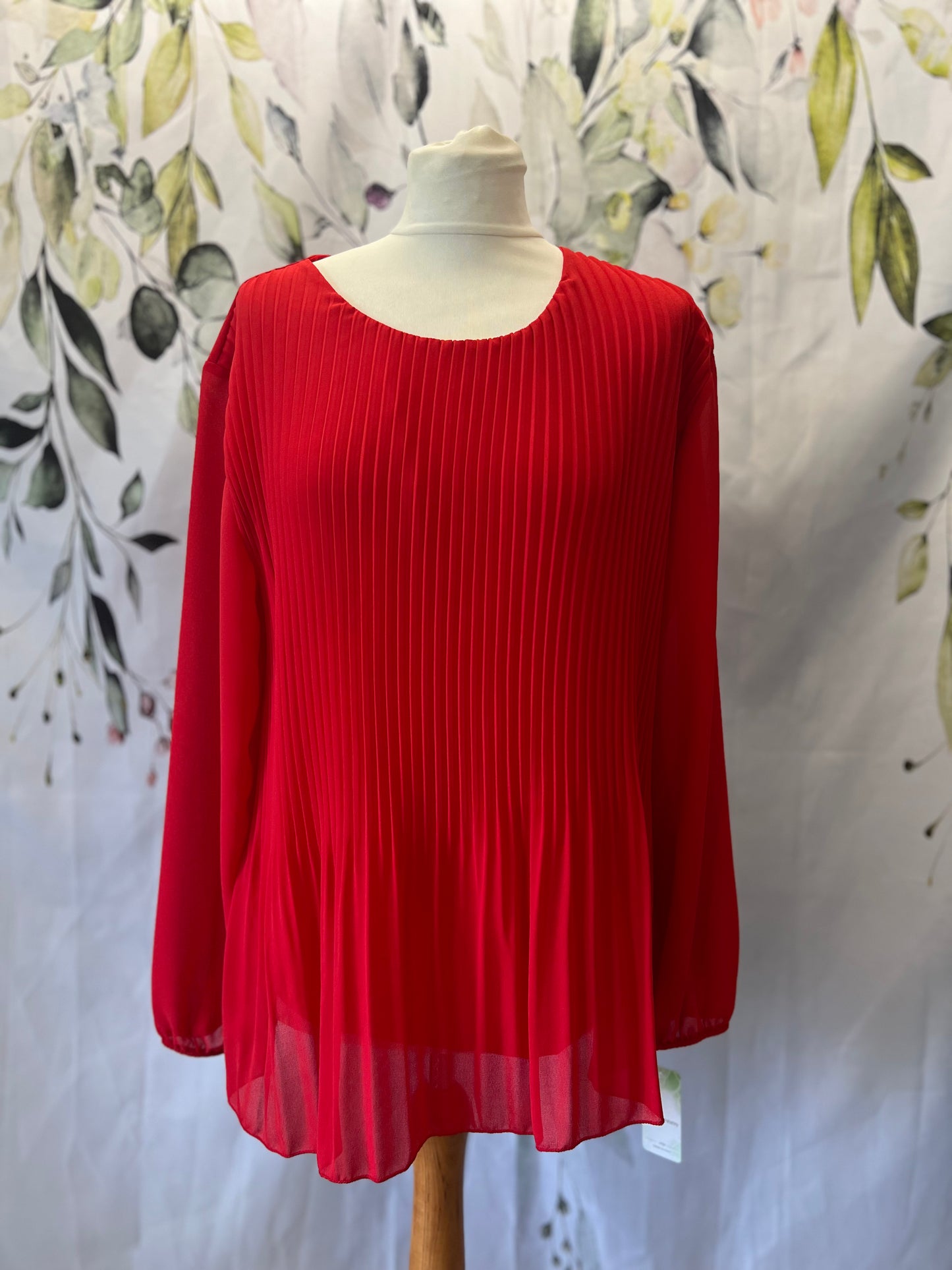 Sheer Pleated Blouse