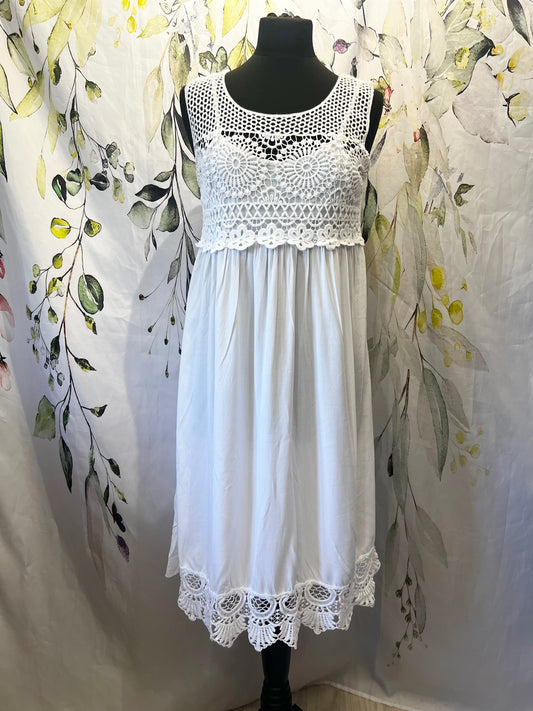 Crochet Trim Dress