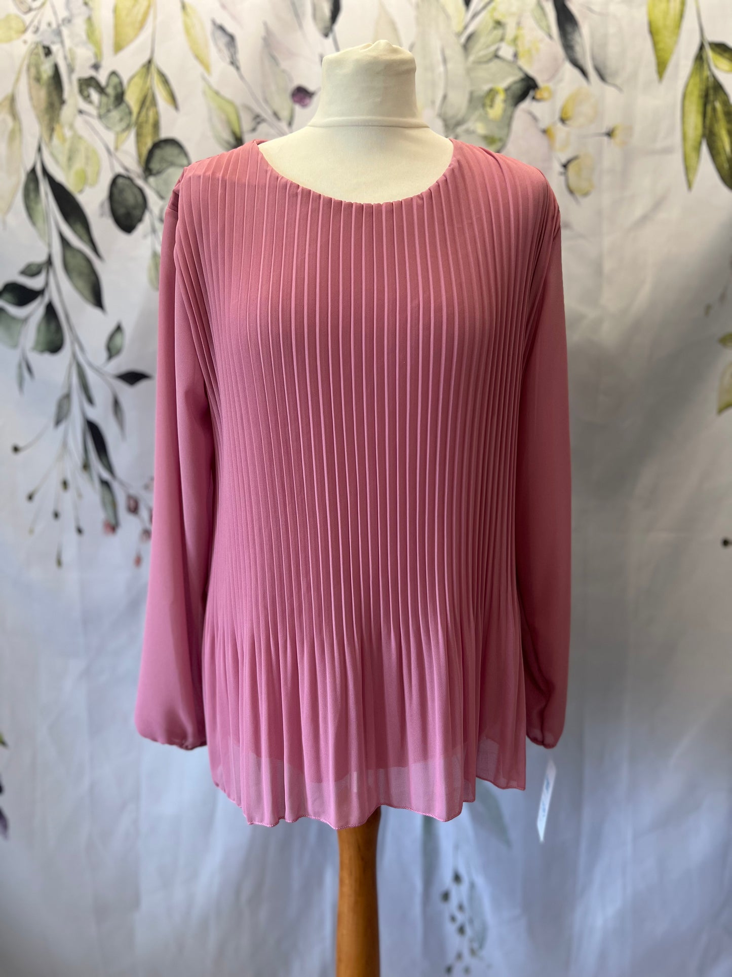 Sheer Pleated Blouse