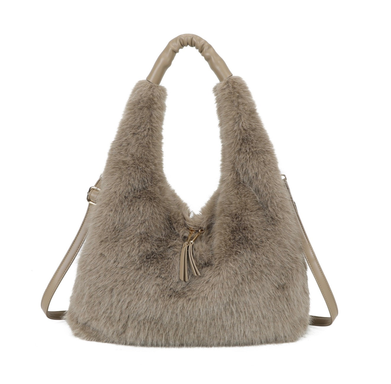 Faux Fur Hobo Bag