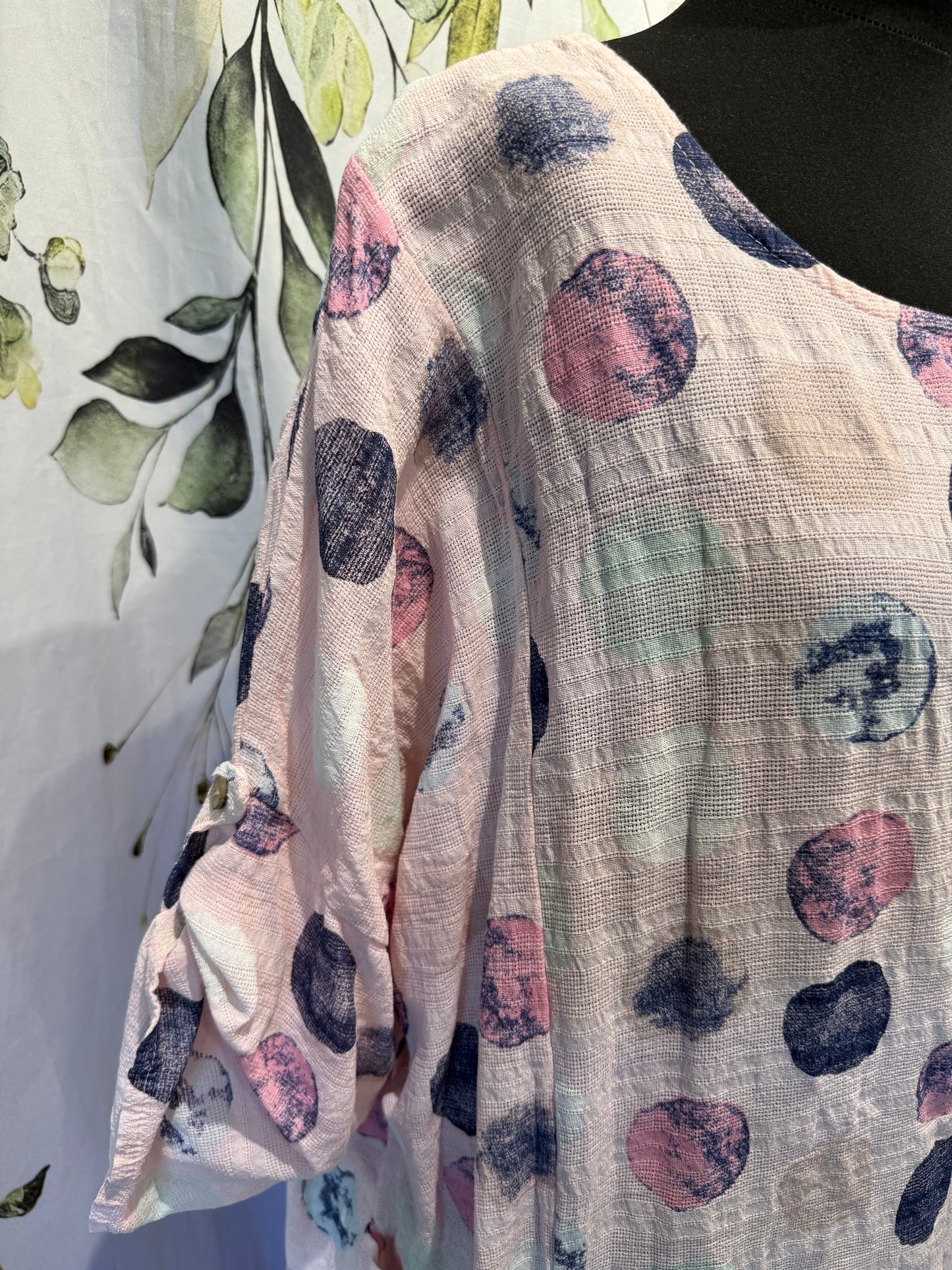 Oversized Cotton Spotty Top
