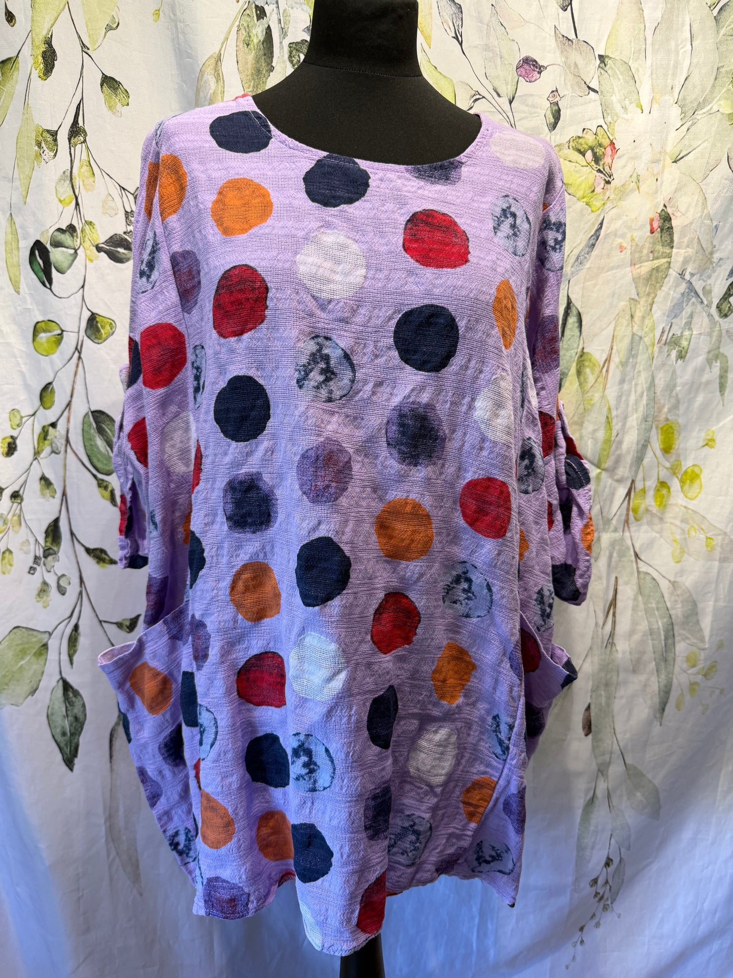 Oversized Cotton Spotty Top