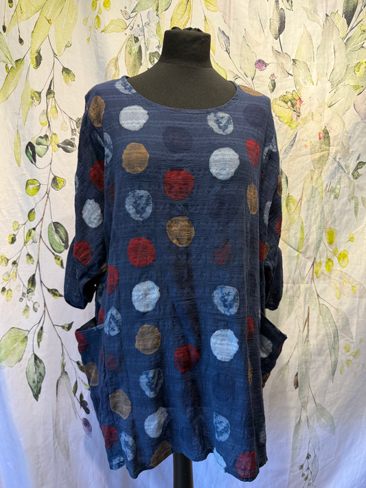 Oversized Cotton Spotty Top