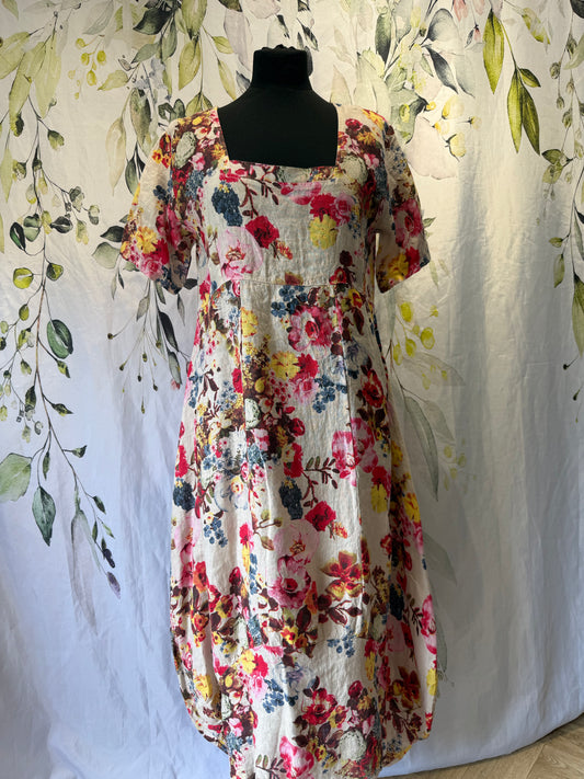 Floral Linen Dress